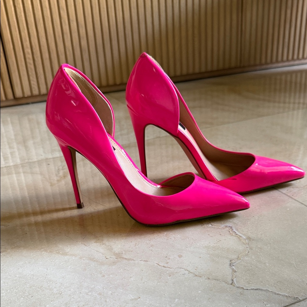 Aqua Hot Pink Stiletto Heels
